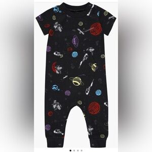 Space Swoosh ShortSleeve Romper
